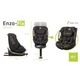 4 BABY Fotelik ENZO-FIX 40-150cm black I-SIZE