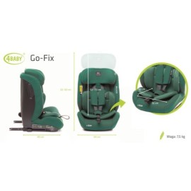 4 BABY Fotelik GO-FIX 76-150cm DARK GREEN I-SIZE