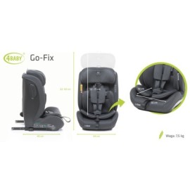 4 BABY Fotelik GO-FIX 76-150cm GRAPHITE I-SIZE