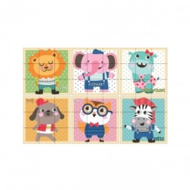 AKUKU A0612 Klocki drewniane 9 elementów