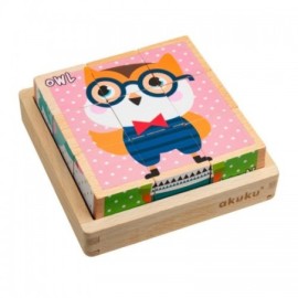 AKUKU A0612 Klocki drewniane 9 elementów