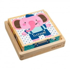 AKUKU A0612 Klocki drewniane 9 elementów