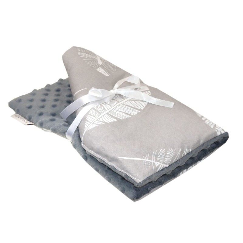 AMY 81973 Poduszka M.Pióra 40x30 Minky c.szare