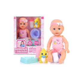 ARTYK 122521 Lalka NATALIA Dzidziuś z Dinusiem 33 cm