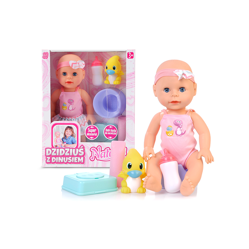ARTYK 122521 Lalka NATALIA Dzidziuś z Dinusiem 33 cm