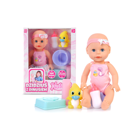 ARTYK 122521 Lalka NATALIA Dzidziuś z Dinusiem 33 cm