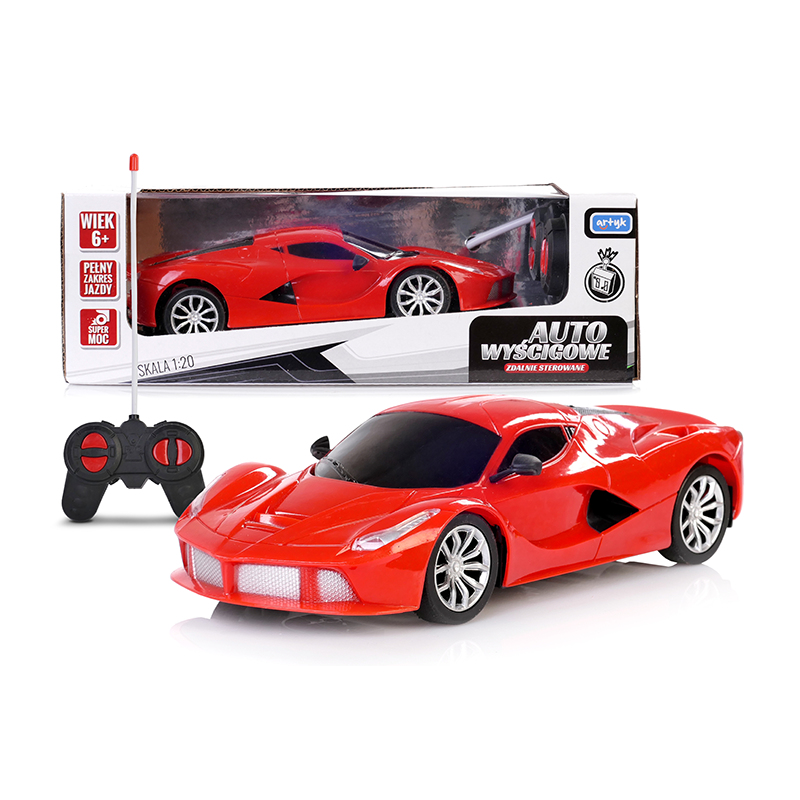 ARTYK 170959 Auto wyścigowe zdalnie sterowane czerwone