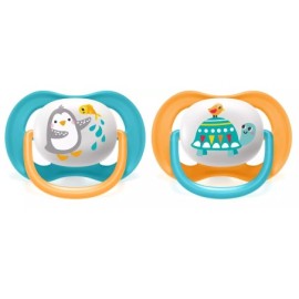 AVENT SCF080/07 Smoczek Ultra Air Animals 6-18M chłopiec pingwin/żółw