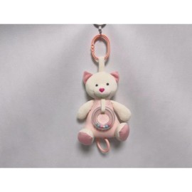 AXIOM 9428 Pozytywka Miś różowy z serduszkowym noskiem 18 cm