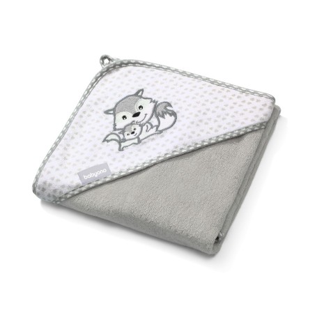 B.O.346/03 Okrycie kąpielowe bambusowe - ręcznik z kapturkiem 100x100 szare TAKE CARE*