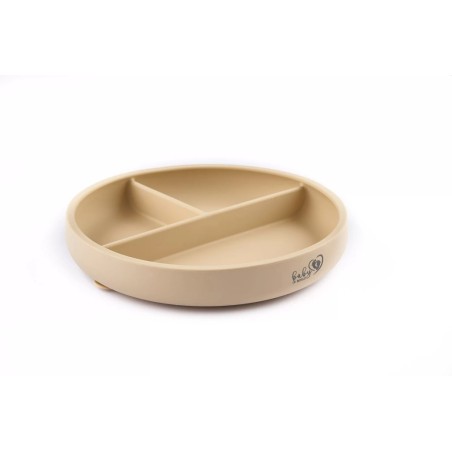 BABY 01295 Talerz silikonowy z podziałką Sand