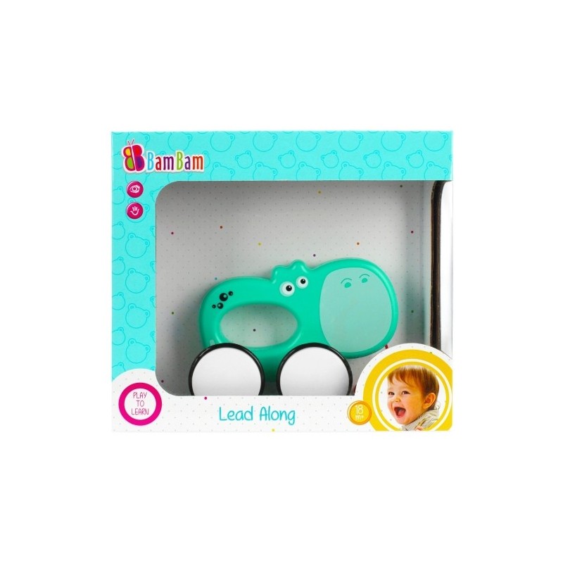 BAM BAM 453678 Zabawka do ciągnięcia Hipcio