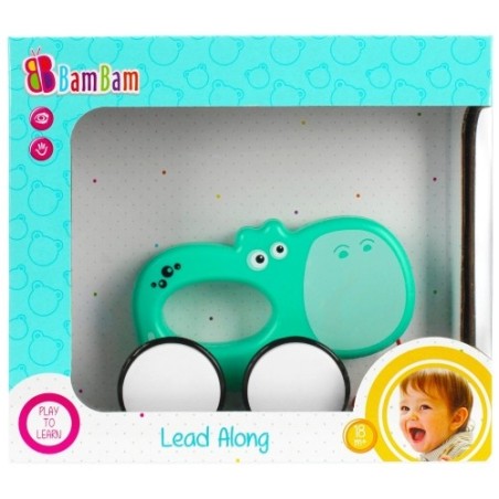 BAM BAM 453678 Zabawka do ciągnięcia Hipcio