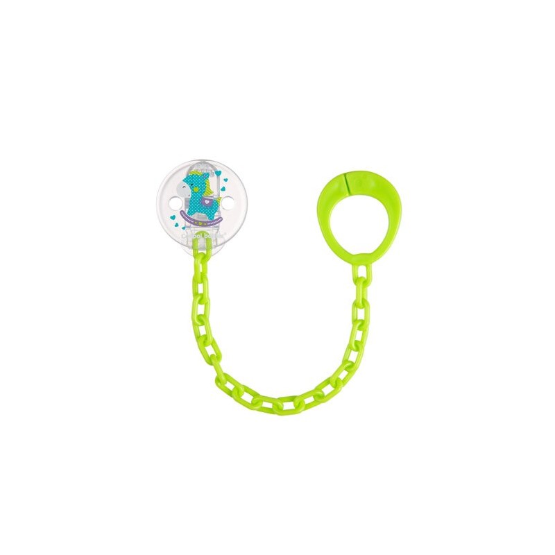 CANPOL 10/889 Łańcuszek do smoczka Toys green