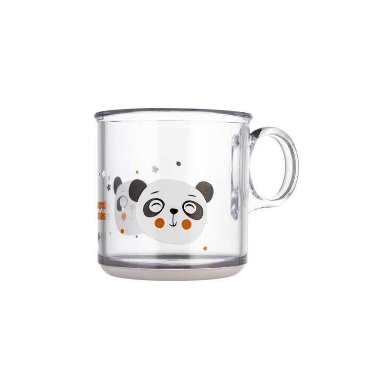 CANPOL 2/100 Kubek antypoślizgowy z uchem 170 ml Exotic Animals transparent