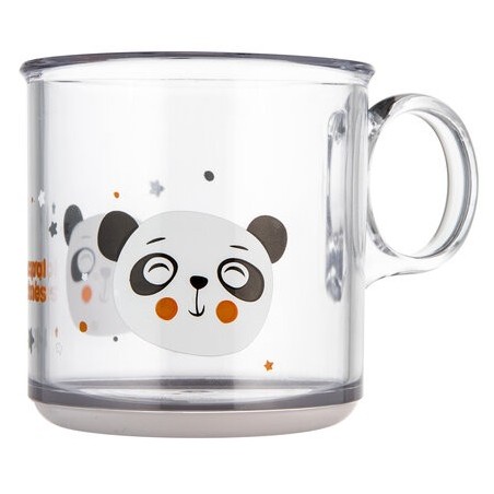 CANPOL 2/100 Kubek antypoślizgowy z uchem 170 ml Exotic Animals transparent