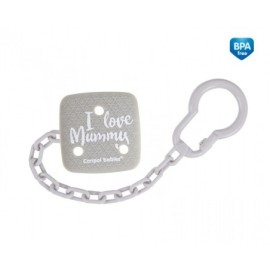 CANPOL 2/434 Łańcuszek do smoczka Love Mummy różowy