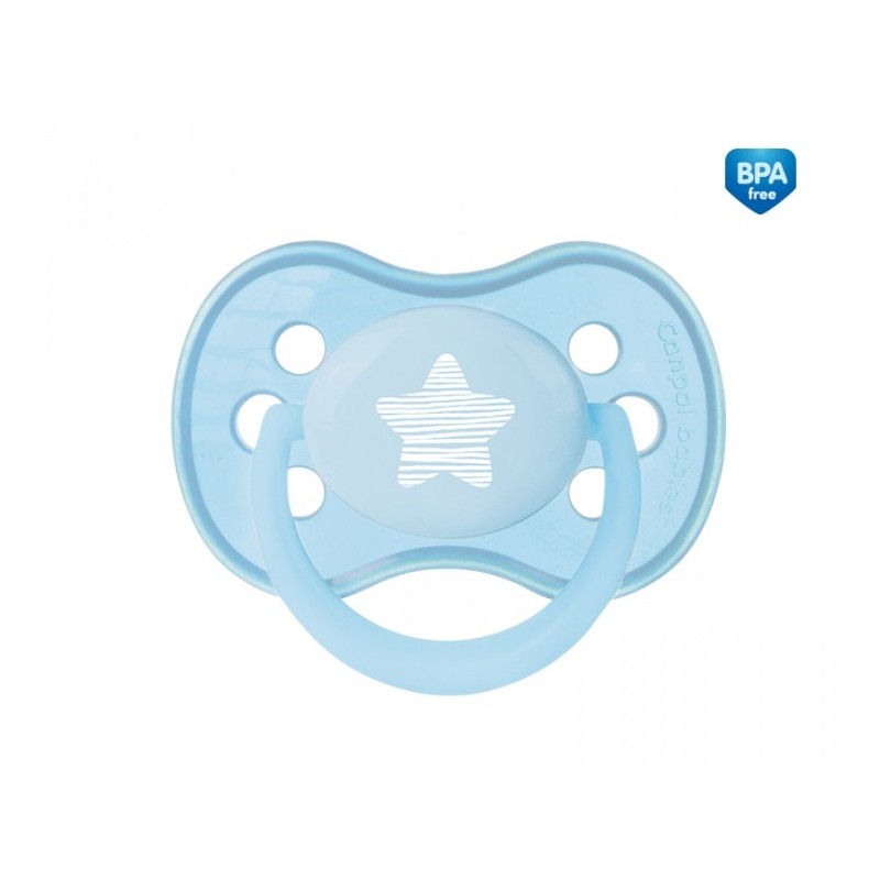 CANPOL 22/417 Smoczek uspokajający silikonowy symetryczny 6-18m Pastelove