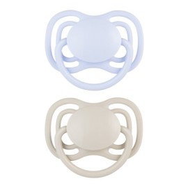 CANPOL 23/225 Smoczek uspokajający silikonowy symetryczny 0-6m Dental Air 2szt. niebieski