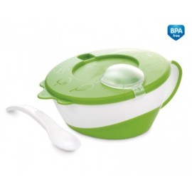 CANPOL 31/406 Miseczka z łyżeczką zielona
