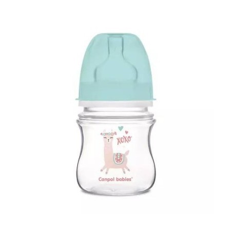 CANPOL 35/220 Butelka szerokootworowa antykolkowa EasyStart Exotic 120ml zielona