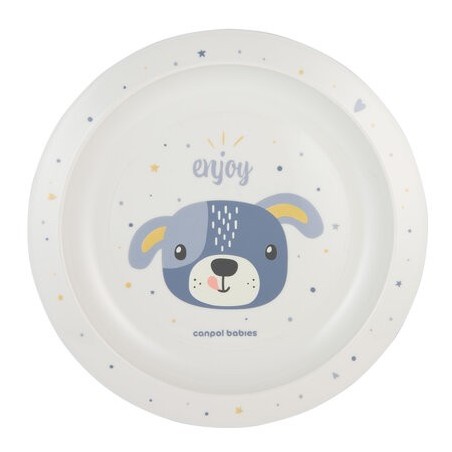 CANPOL 4/411 Talerz plastikowy Cute Animals niebieski blu2