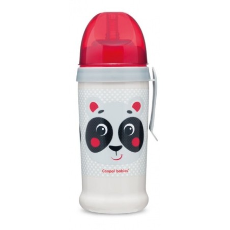 CANPOL 56/510 Bidon niekapek Hello Little panda beżowy