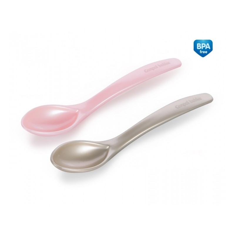 CANPOL 59/582 Zestaw łyżeczek 2 szt. różowe