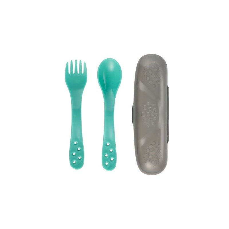 CANPOL 74/019 Zestaw sztućców dla dziecka turkus