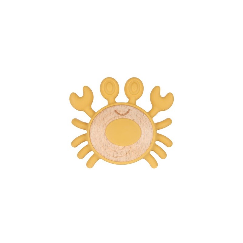 CANPOL 80/306 Gryzak drewniano-silikonowy dla niemowląt KRAB