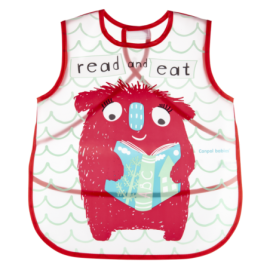 CANPOL 9/237 Fartuszek zmywalny miękki Monsters czerwony