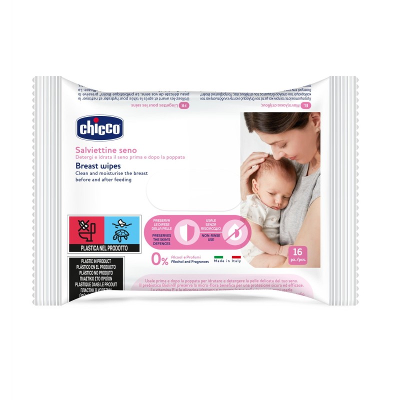 CHICCO 00009165000000 Chusteczki do pielęgnacji piersi 16 szt
