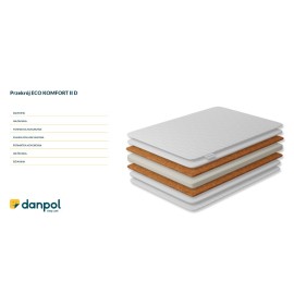 DANPOL Materac kokos-pianka-kokos 120x60x8 KOMFORT II T18 MP
