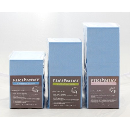 FIKI MIKI Prześcieradło Jersey 120x60 Błękitne