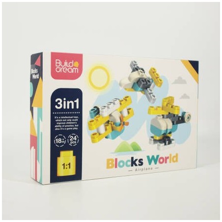 ICOM 7162944 Klocki dla maluszka 3w1 24 el.