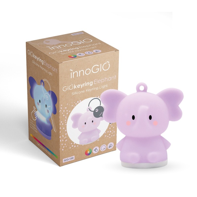 INNOGIO GIO-153 Lampka silikonowa GIOkeyring Elephant
