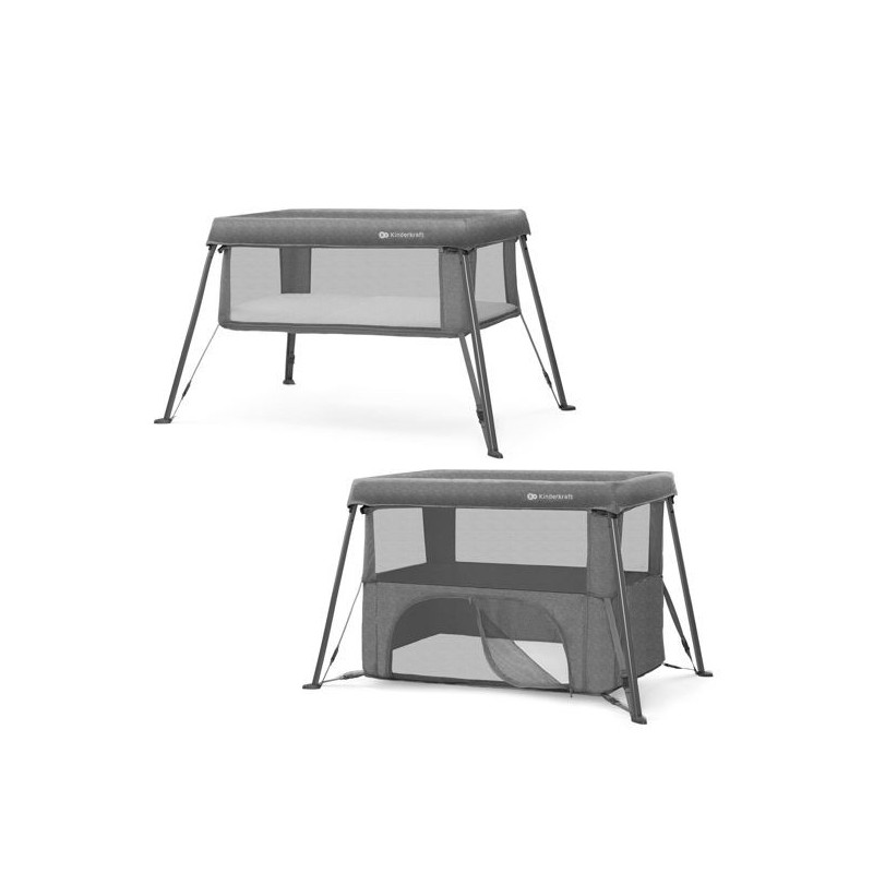 KINDERKRAFT Łóżeczko turystyczne CAMI grey