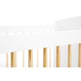 KLUPŚ Łóżeczko KAROLINA II biel-sosna 120x60