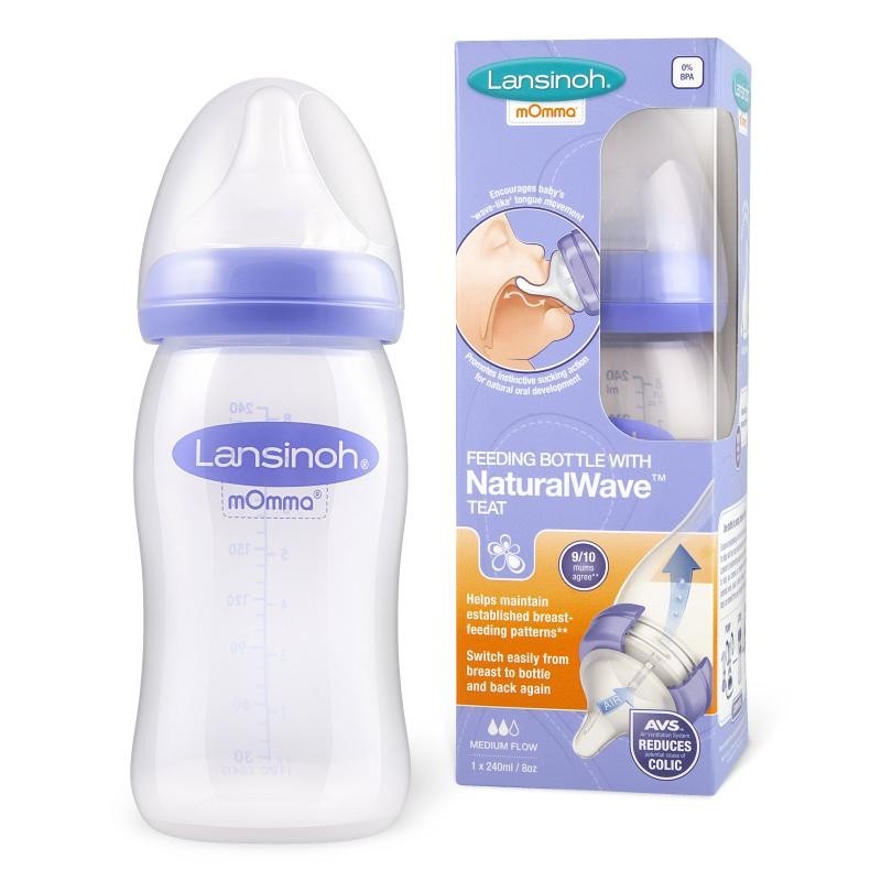 LANSINOH Butelka 240 ml ze smoczkiem NaturalWave
