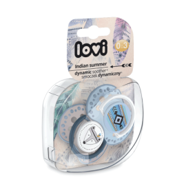 LOVI 22/856 Smoczek silikonowy dynamiczny 3-6m 2szt Indian Summer Boy