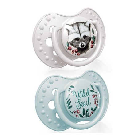 LOVI 22/883 Smoczek silikonowy dynamiczny 3-6m 2 szt Wild Soul Boy