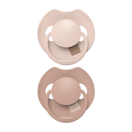 LOVI 34/406 Smoczek silikonowy dynamiczny Prime 6-18m 2 szt Nude/Blush