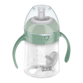LOVI 35/364 Pierwszy kubek z obciążoną słomką 150ml. Green
