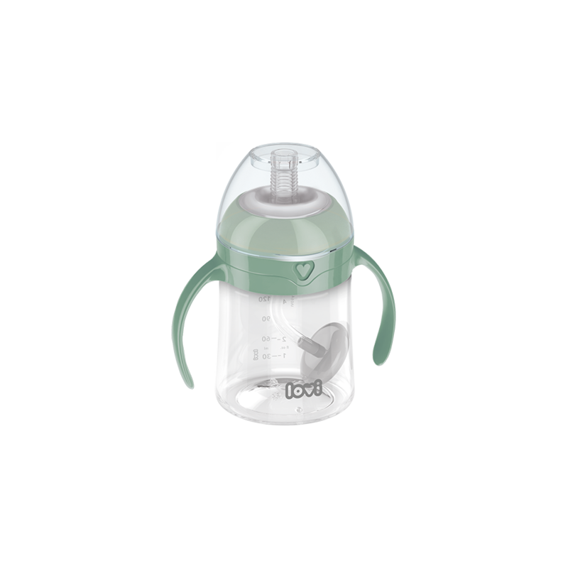 LOVI 35/364 Pierwszy kubek z obciążoną słomką 150ml. Green