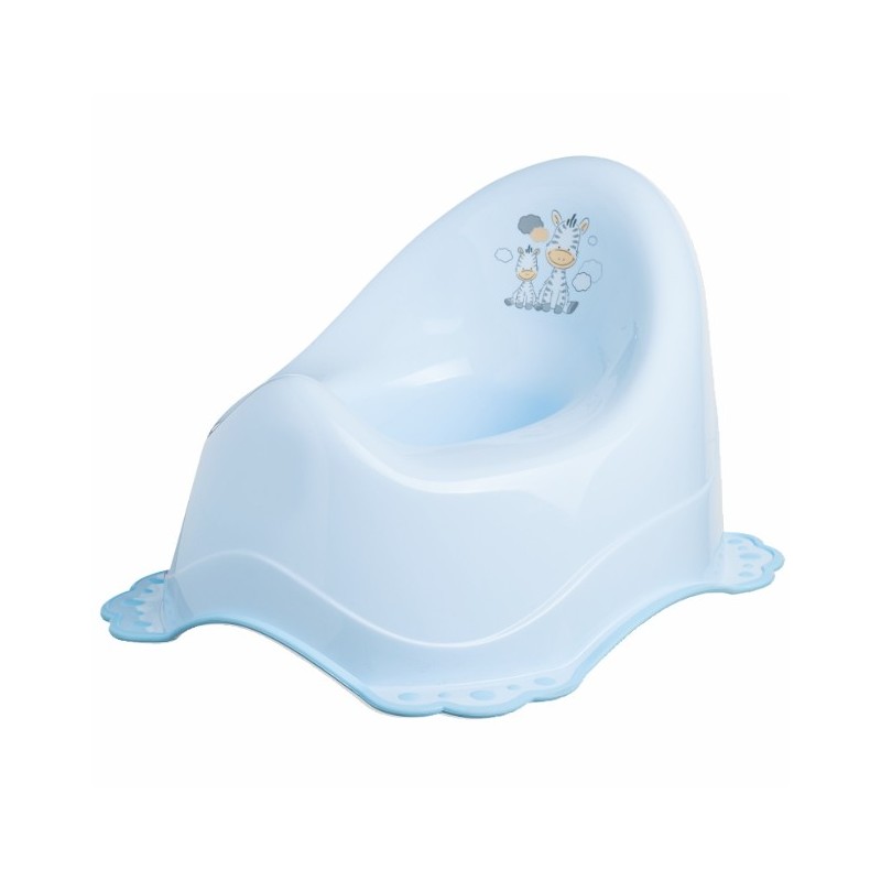 MALTEX Nocnik 2K z pozytywką Zebra jasny niebieski/niebieski