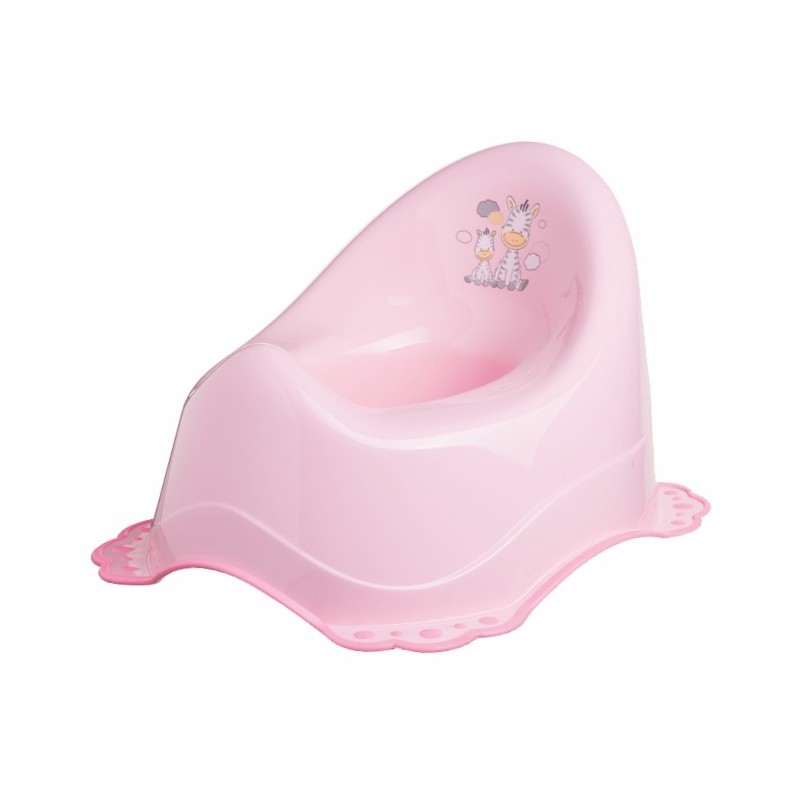 MALTEX Nocnik 2K z pozytywką Zebra jasny różowy/różowy