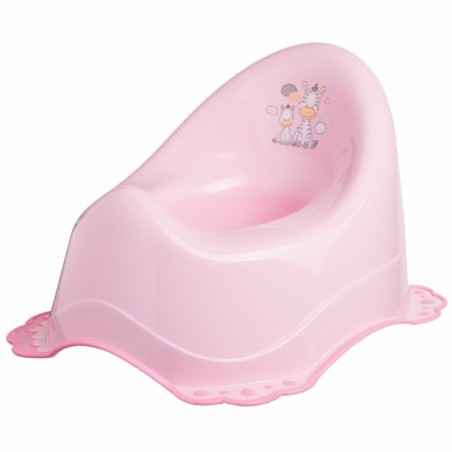 MALTEX Nocnik 2K z pozytywką Zebra jasny różowy/różowy