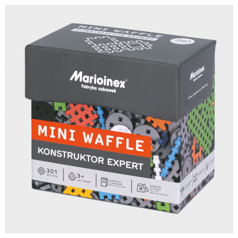 MARIOINEX 904039 Klocki waffle mini 301 szt Konstruktor Expert