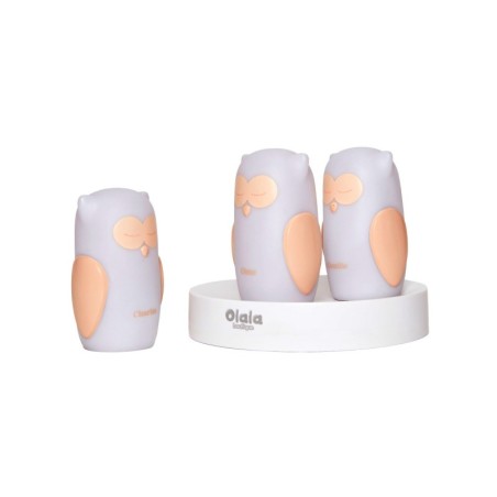 MARKO OLB-XY-GR Zestaw 3 lampek nocnych LED Białe Sowy