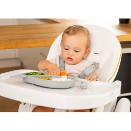 GILIGUMS GG 50228 Wieloryb szary talerz+sztućce